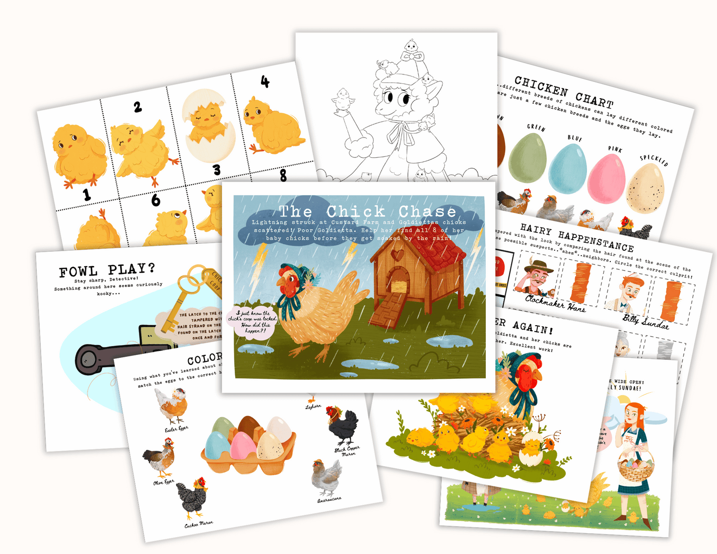 The Chick Chase | A Mini Farm-Themed Detective Mystery Game for Spy Kids