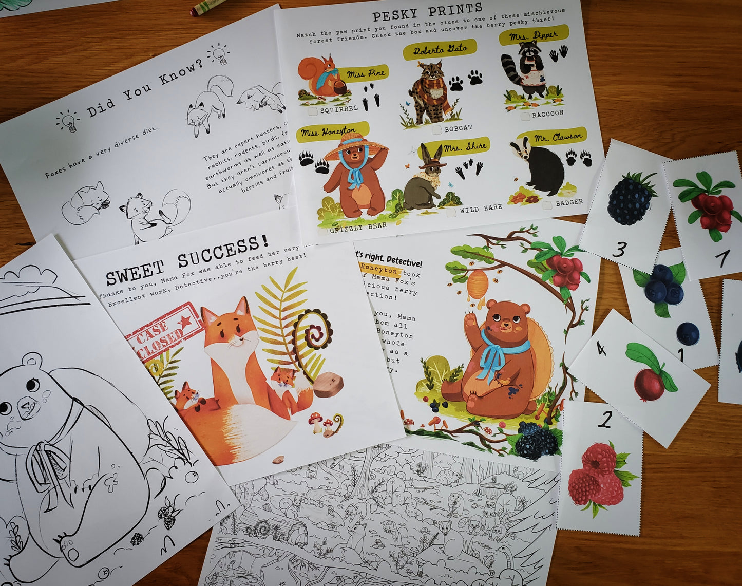 The Forest Fiend | A Berry-Thieving Printable Detective Mystery for Spy Kids!!