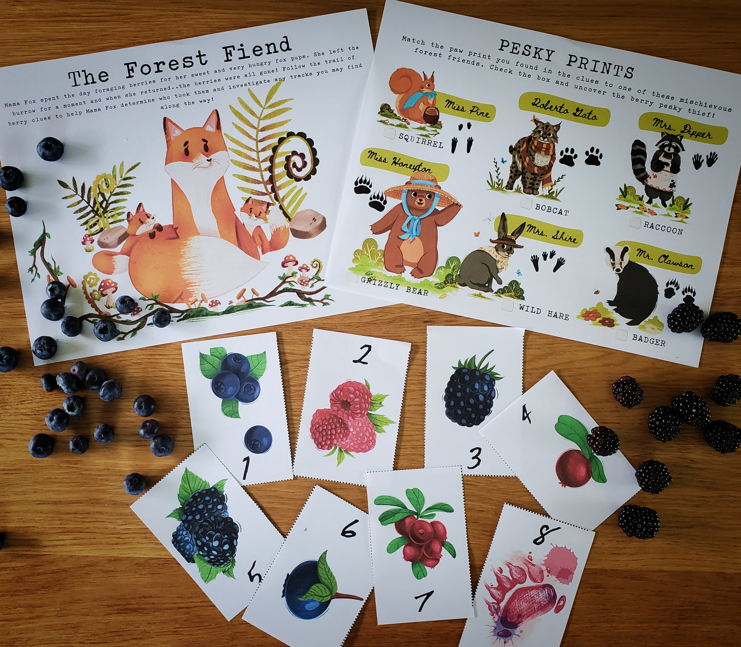 The Forest Fiend | A Berry-Thieving Printable Detective Mystery for Spy Kids!